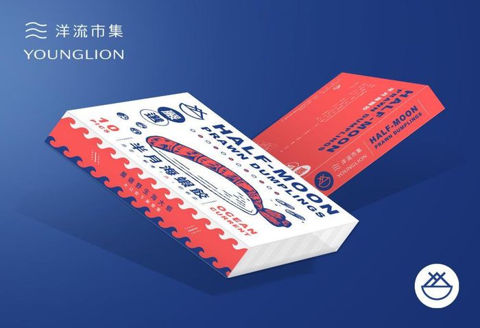 洋流市集-半月海蝦餃包裝設計