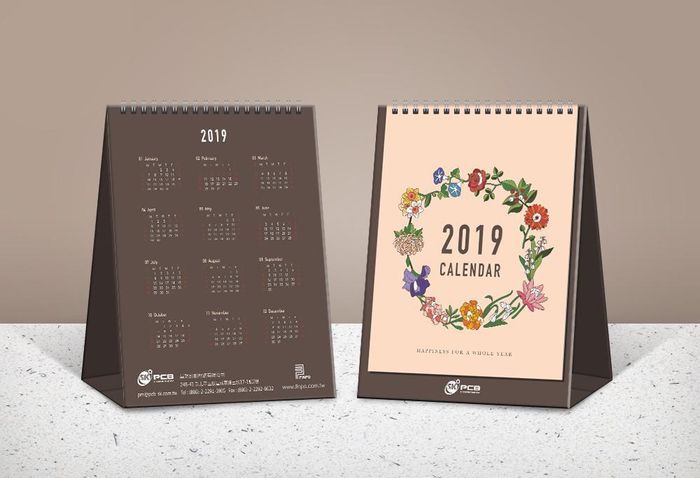 晶功印刷電路有限公司－2019桌曆設計