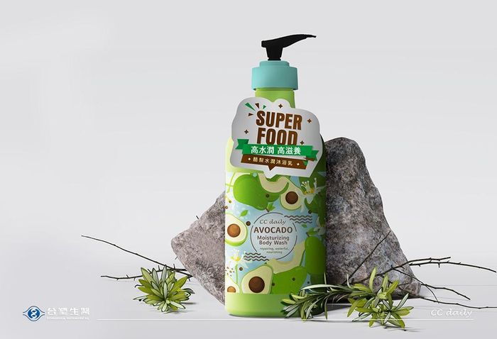 台塑生醫 CC daily 沐浴乳瓶標設計